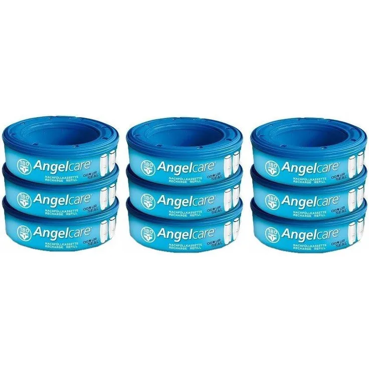 Angelcare 9 Nachfüllkassetten für Windeleimer Comfort, Deluxe und Comfort Plus