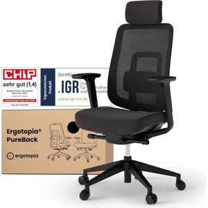 Bild für Ergotopia 'PureBack' ergonomischer Bürostuhl mit Lordosenstütze & 4D-Armlehne