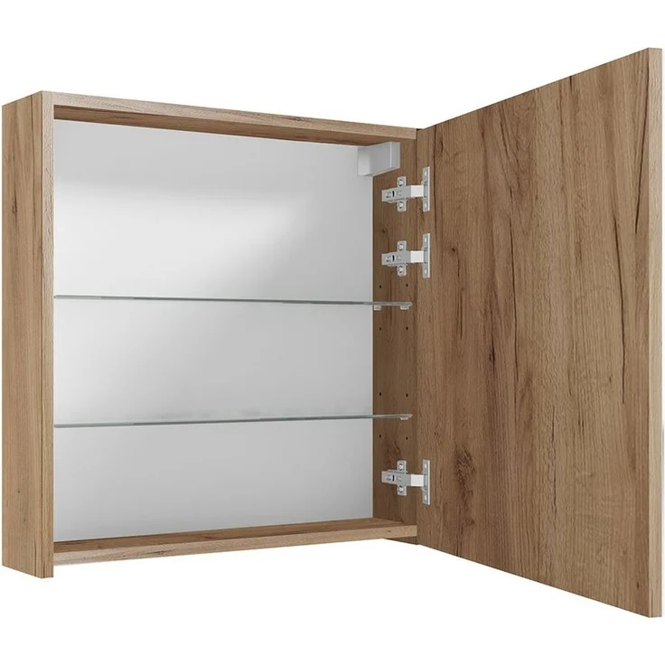Lomadox Spiegelschrank LUCCA-107 60 cm in Eiche Nb. 60/60/15 cm – Bild 2
