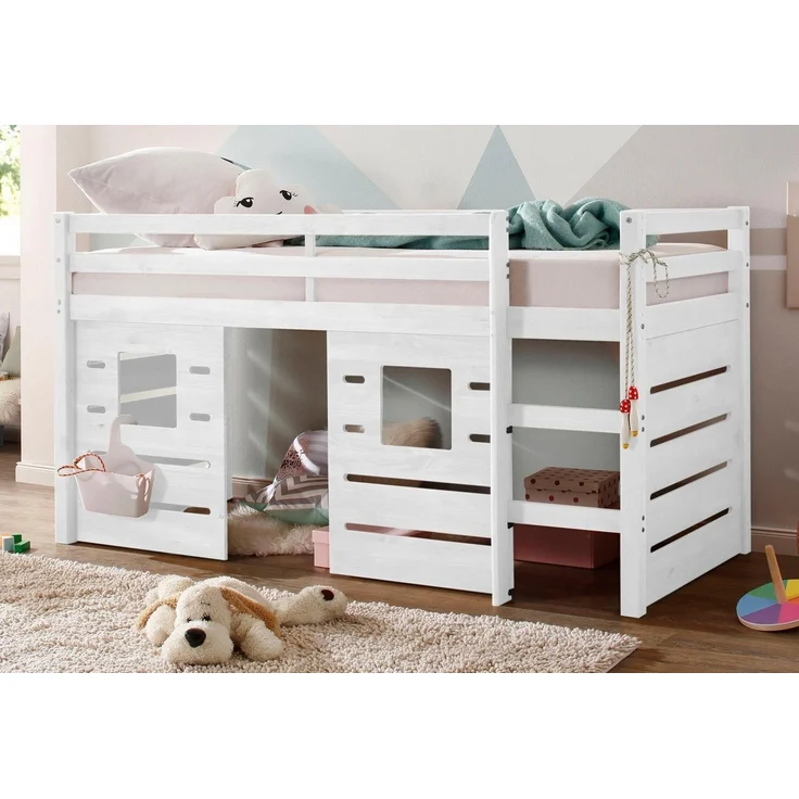 OTTO home Hochbett Alpi aus Kiefernholz, inklusive Leiter und Panel, Außenmaßenbreite 103 cm – Bild 3