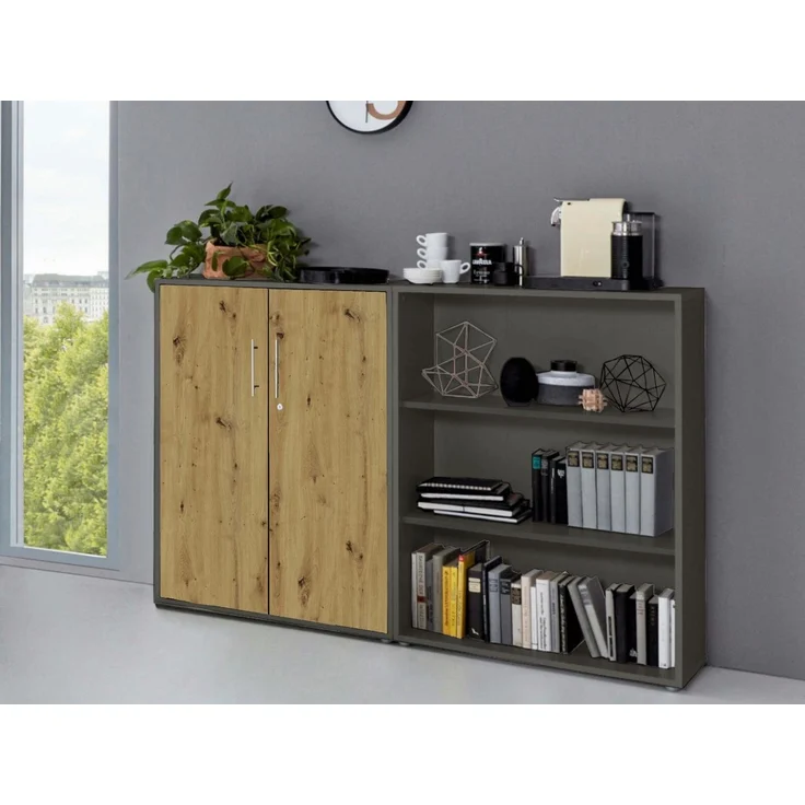 BMG Möbel Aktenschrank Office Edition Schrankwand 1 niedrig abschließbar, in verschiedenen Farben – Bild 2