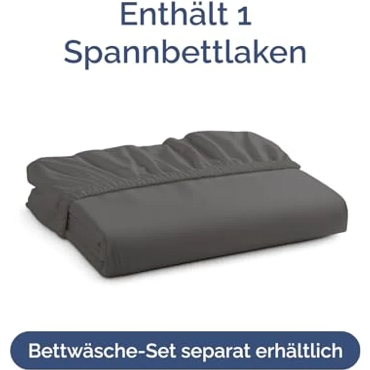 Spannbettlaken 135x190 cm Anthrazit - 30cm (12") Tiefe Tasche - Premium Mikrofaser Spannbetttuch - Weich, Knitter- und Bügelfrei - Atmungsaktiv, Hypoallergen und Oeko-TEX Standard 100 Zertifiziert – Bild 4