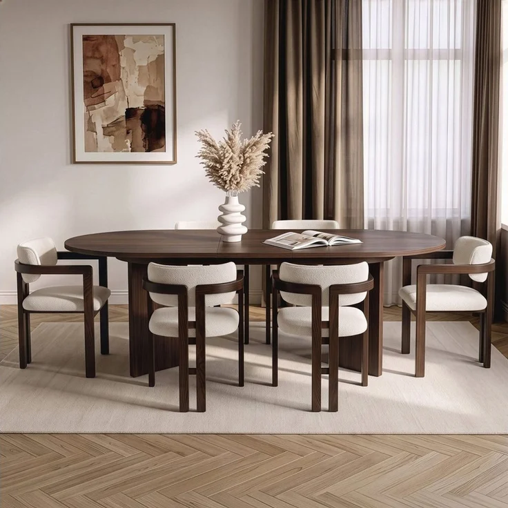 Skye Decor Essgruppe Aleria, (Set, 7-tlg, 1 Esstisch + 6 Stühle) – Bild 3