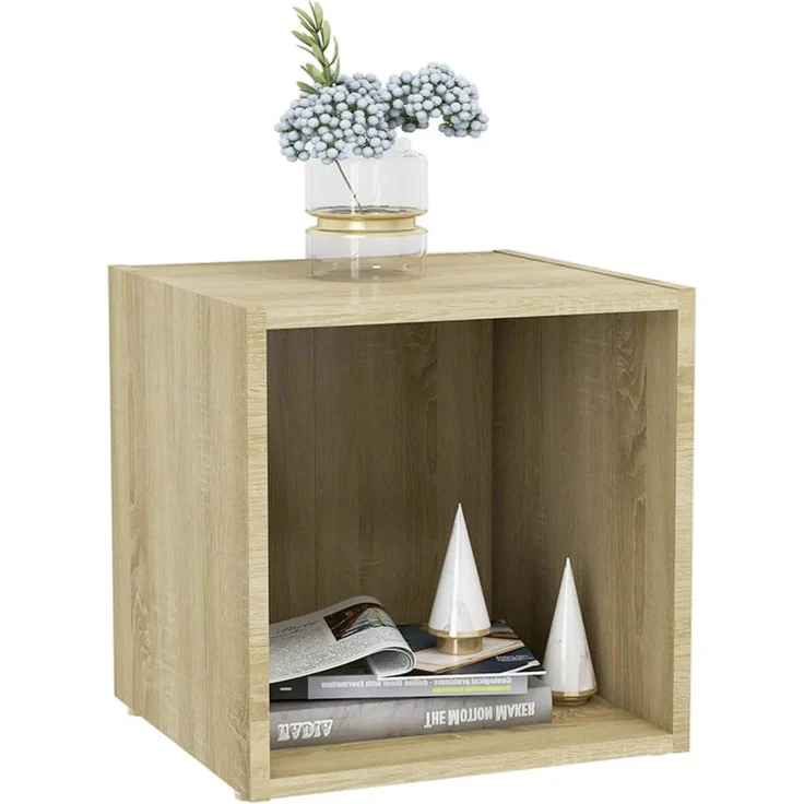 2 pcs TV-Schrank, Lowboard TV Sonoma-Eiche 37x35x37 cm Holzwerkstoff – Bild 5