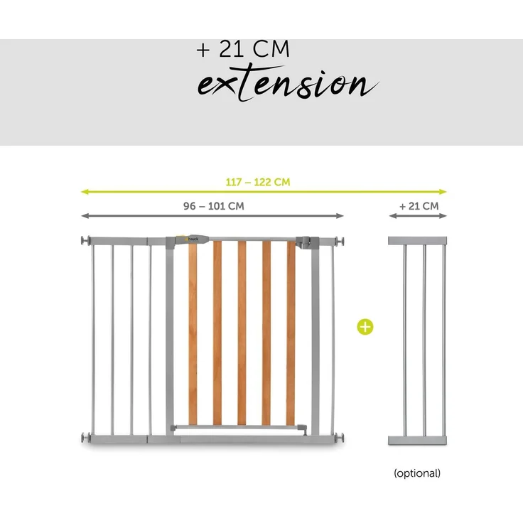 Hauck Türschutzgitter Wood Lock 2 von 75-80 cm + 21cm Verlängerung – Bild 14