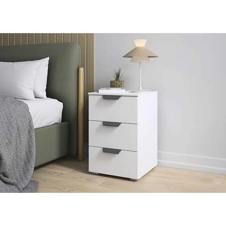 rauch Aditio Box, Nachttisch, 3 Schubladen, mit Softclose-Funktion, Farbe Weiß, BxHxT 40x61x42cm – Bild 2