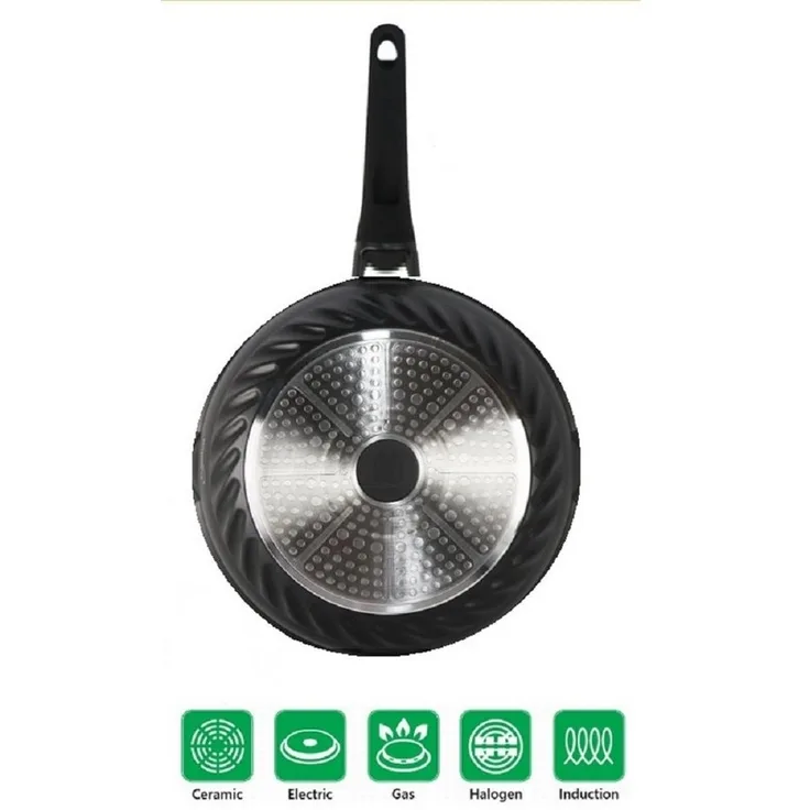 Bratpfanne Wokpfanne Pfanne Woktopf Induktion Glasdeckel Ø28 Cheffinger CF-FW28