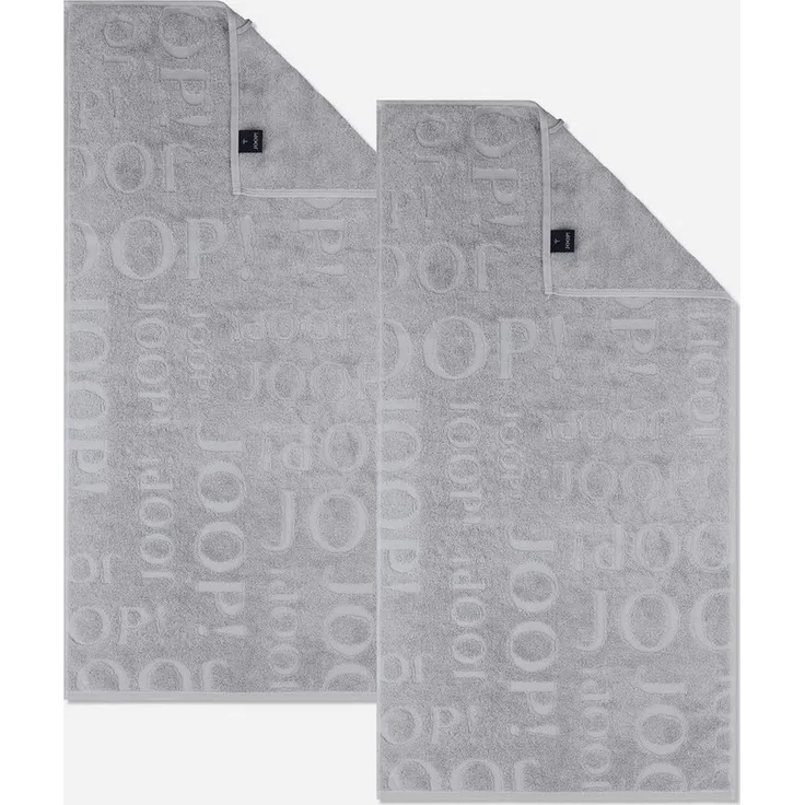 JOOP! Handtuch 2 Stück Joop! Handtuch Selection 1711-705 grau 50x100, Walkfrottier (Spar-Set, 2-St), 100% Baumwolle