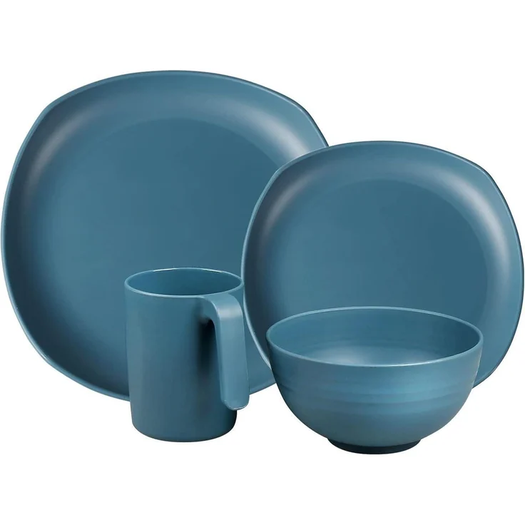 Geschirrset PP Kinder Erwachsene Teller Schüsseln 16pcs quadratisch 3 – Bild 7