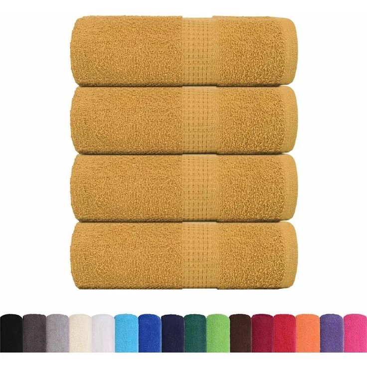 vidaXL Waschtücher FROGN 4 Stk. Gold 30x30 cm 360 g/m² 136801 – Bild 2