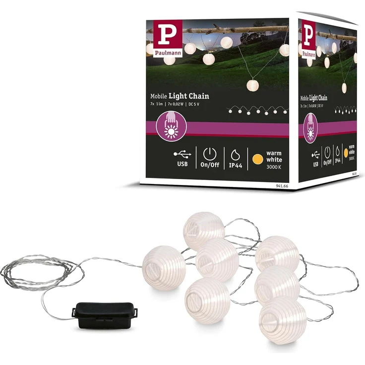 Paulmann No. 94166 Outdoor Lichterkette Mobile Lampion IP44 – Bild 1