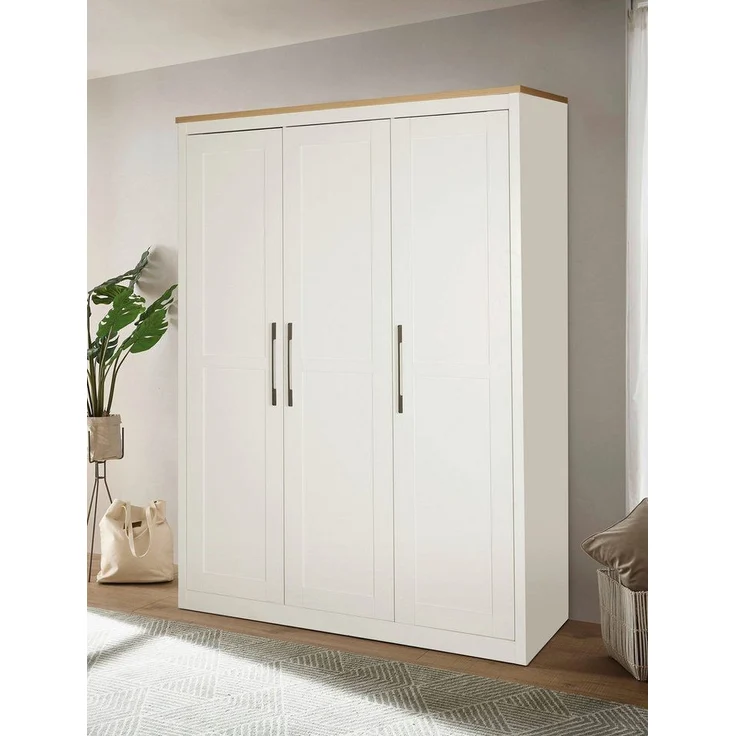 OTTO home Kleiderschrank Büsum Schlafzimmer Schrank Otto´s Choice (stabile robuste Bauweise mit optimaler Aufteilung) Schlafzimmerschrank Landhaus Design Garderobe Schrank Bestseller – Bild 2