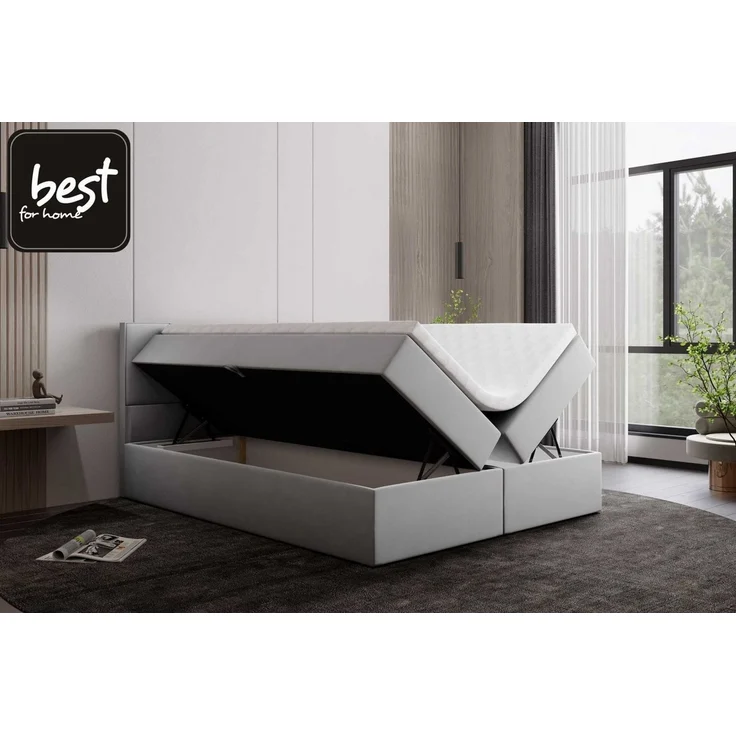 Best for Home Boxspringbett Best For Home Jubilee Boxspringbett mit Bonellfederkern&Komfort-Topper (140x200 160x200 180x200 200x200), Handwerksqualität, TOP Preis-Leistungs-Verhältnis – Bild 3
