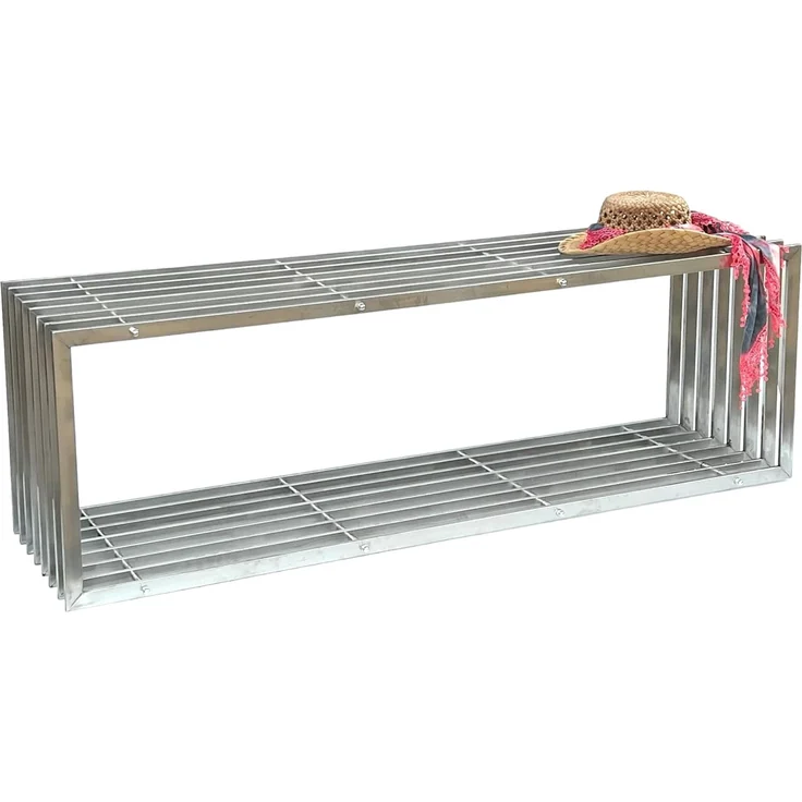 DanDiBo Gartenbank Edelstahl Metall Wetterfest Massiv 150 cm Sitzbank Bank Garten 96429 Parkbank Lamellenbank – Bild 9