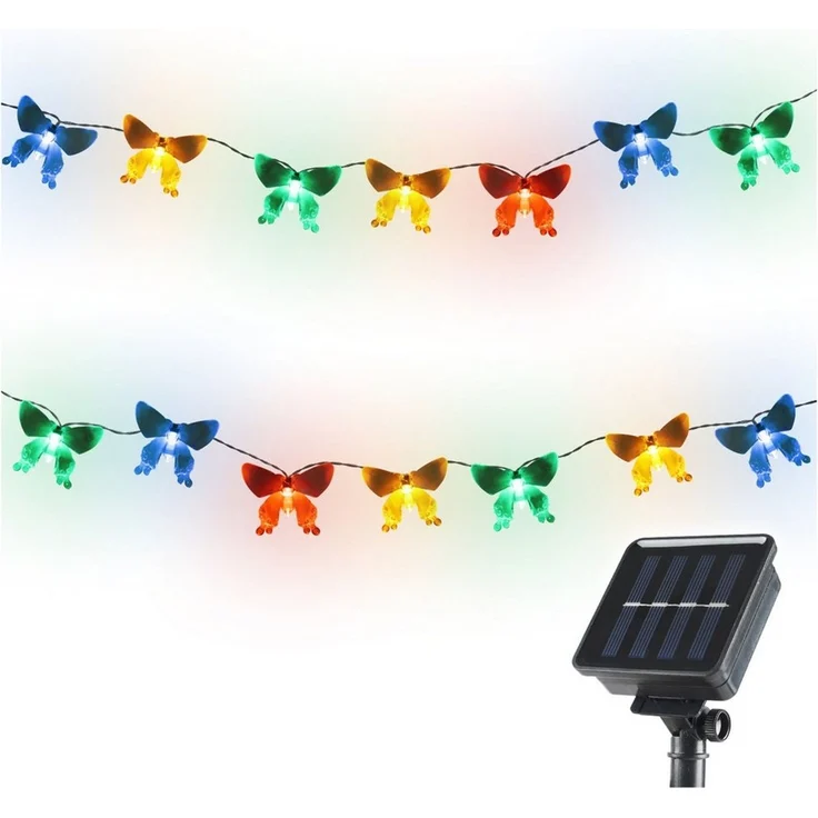 Salcar LED Solarleuchte Solarleuchten Garten Schmetterlinge Lichterkette Weihnachtsdeko, 5M 20 LED Bunt für Garten, Bäume, Terrasse, Weihnachten, Partys – Bild 5