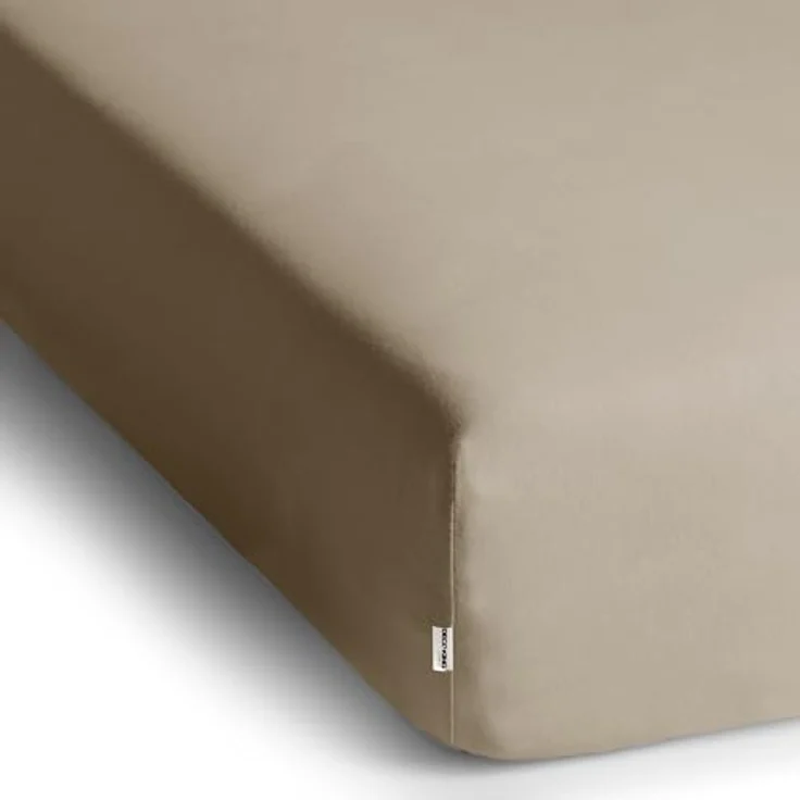 DecoKing Spannbettlaken 100x200 120x200 cm 100% gekämmte Baumwolle Cappuccino Spannbetttücher Jersey Boxspringbett Amber 100x200 120x200 – Bild 4