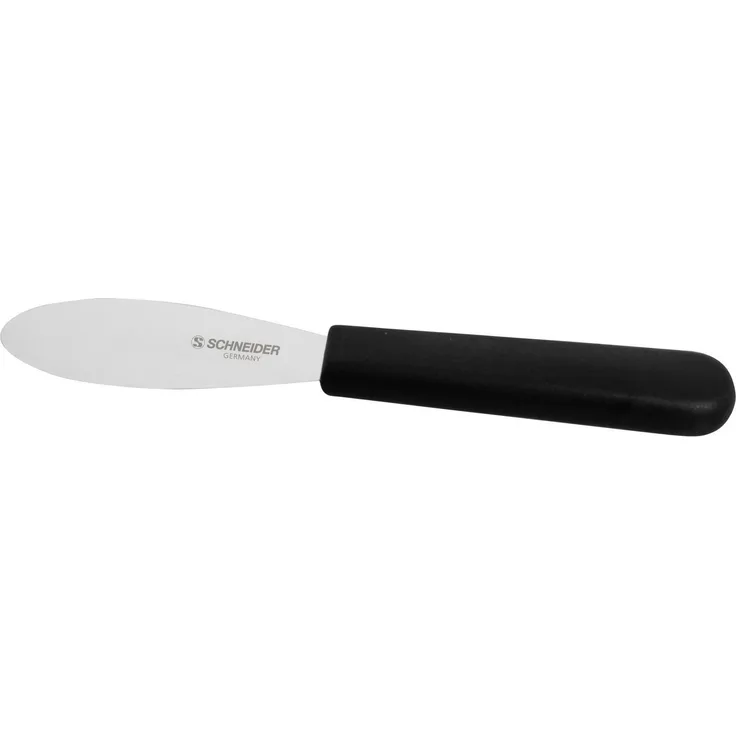 Schneider Streich- und Buttermesser Griff schwarz aus Edelstahl