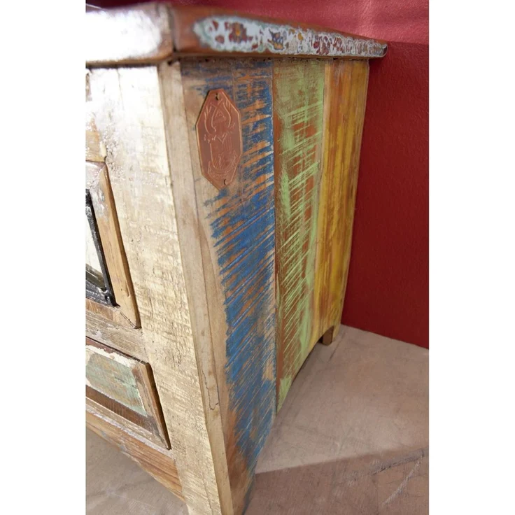 TV-Board Altholz 140x45x50 mehrfarbig lackiert NATURE OF SPIRIT #01 – Bild 6