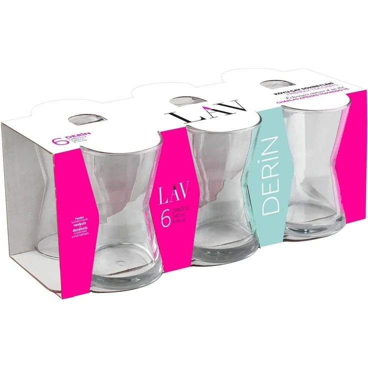 LAV Derin 6er-Set Teegläser 140 ml – Klassisch, transparent, für türkischen Tee – Bild 7