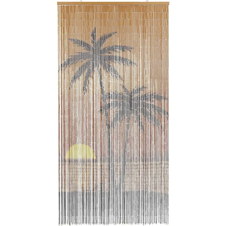 vidaXL Insekten-Türvorhang Palmendruck 100x200 cm Bambus 4017445 – Bild 2