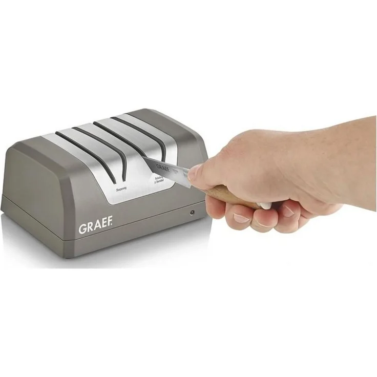Graef Messerschärfer SG820 Akku Messerschärfer elektrisch mobil kompakt USB-C, 20° Schleifwinkel Profi Diamant hochwertig