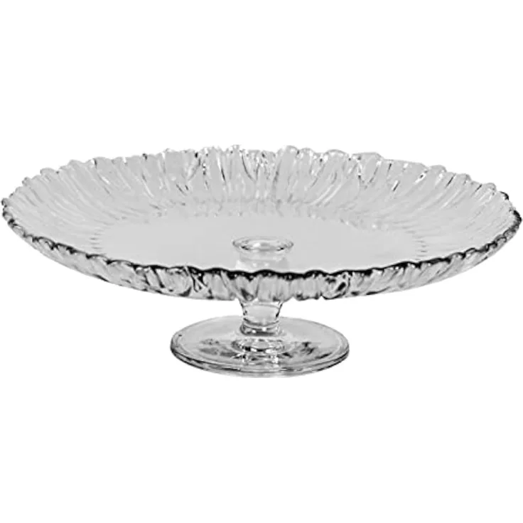 Pasabahce Aurora Serviceteller mit Fuß Servierplatte aus Glas ⌀ 31cm