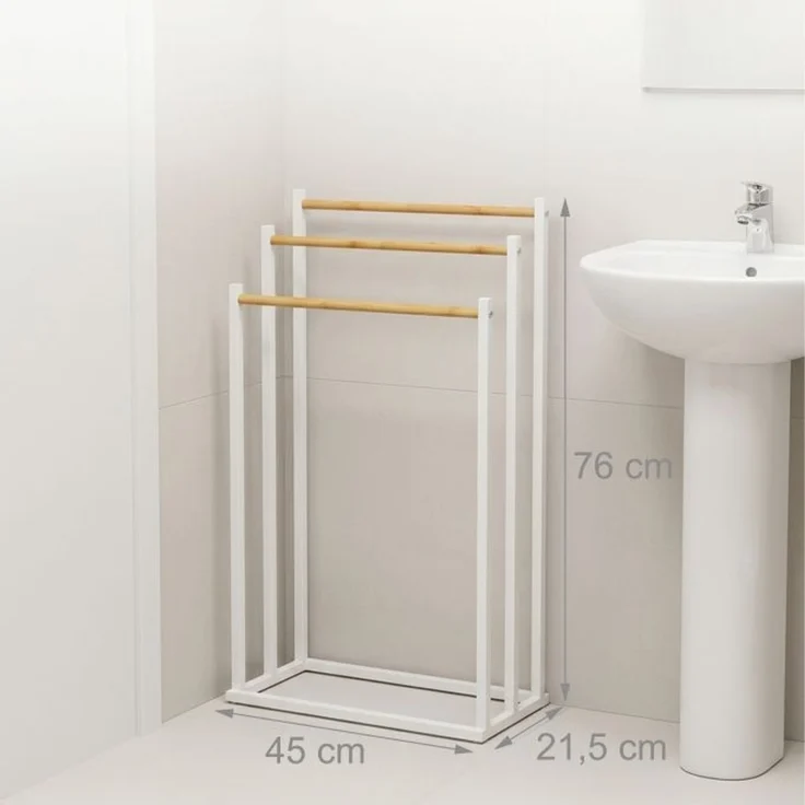 Relaxdays Handtuchständer mit 3 Stangen – Bild 4