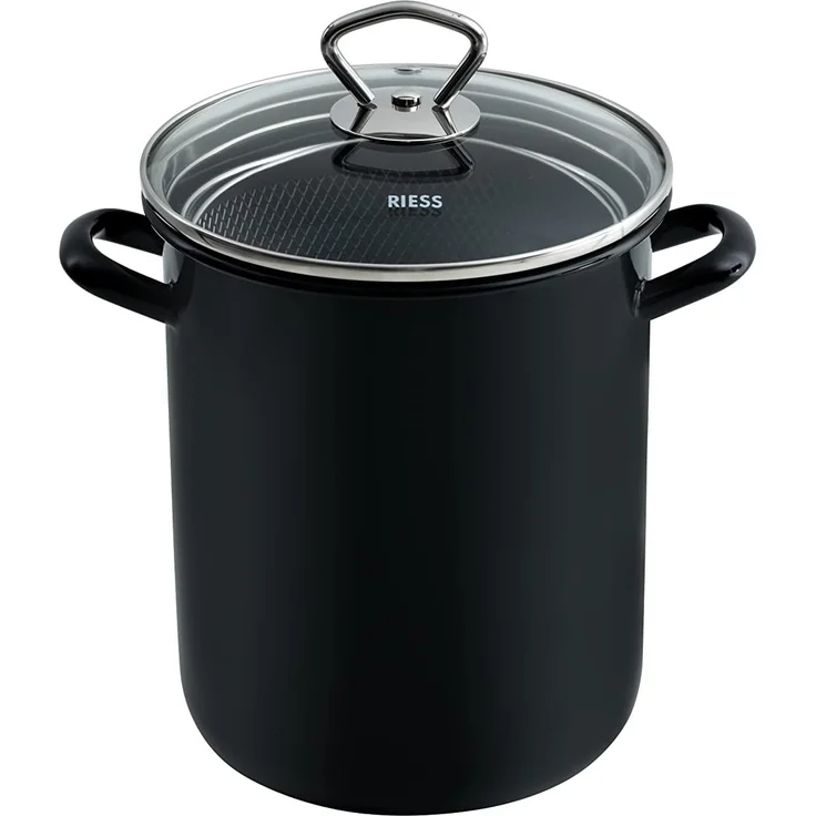 Riess Bräter Riess Eamille Spargeltopf Pastatopf schwarz 16 cm mit Einsatz – Bild 2