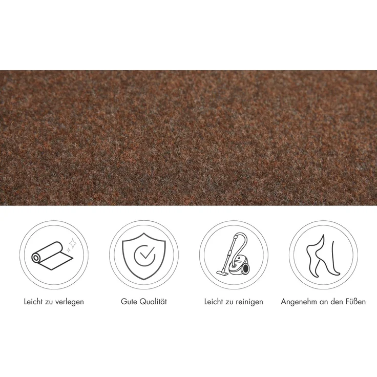 misento Kunstrasen Outdoor Teppich - wetterfester Rasenteppich für Balkon, Terrasse & Garten - leicht zu verlegen - 200x250 cm, Braun – Bild 3