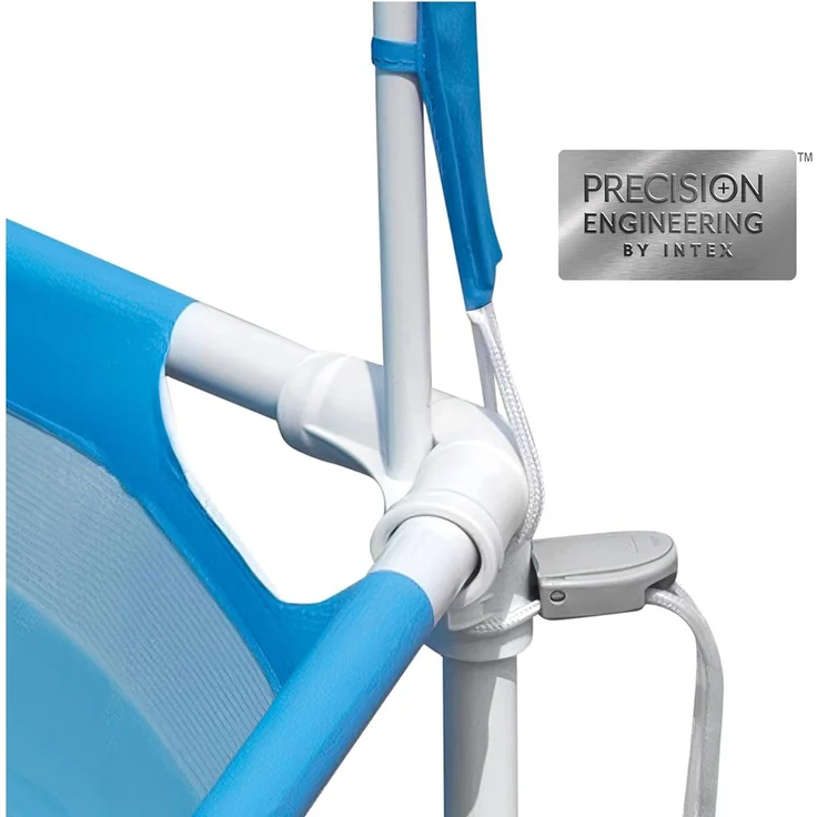 Intex 28209NP Metallrahmen-Pool mit Überdachung, Laminiertes Vinyl blau, Ø 183x165 cm – Bild 5