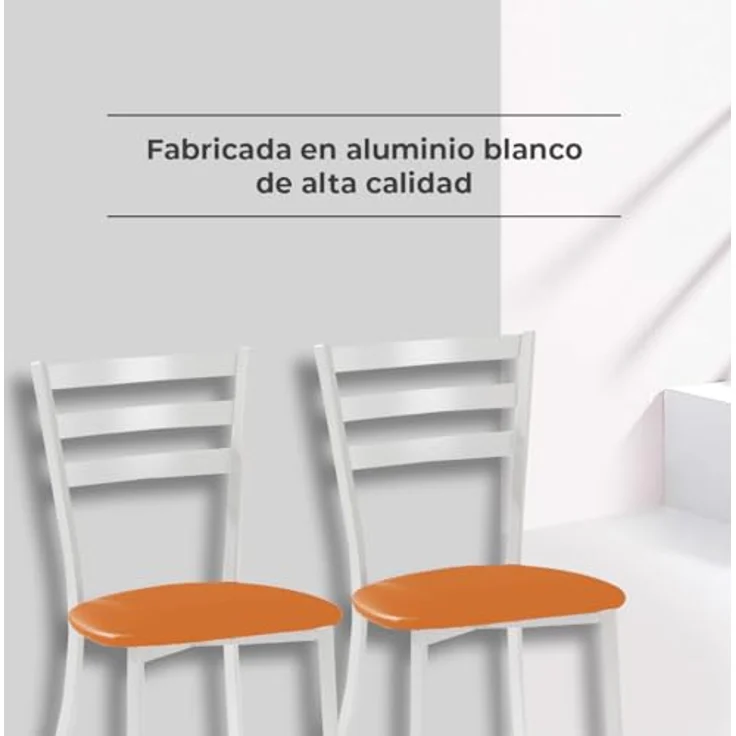 ASTIMESA Esszimmerstuhl, Orange, 39 cm x 46 cm x 84 cm – Bild 3