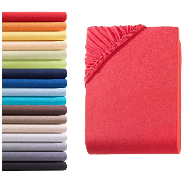 Hometex Premium Textiles Spannbettlaken Jersey Spannbettlaken 100% Baumwolle, Jersey, Gummizug: Rundumgummizug, Premium-Jersey Matratzenhöhe bis 23 cm – Bild 1