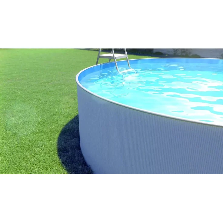 Steinbach Stahlwand Swimming Pool "New Splasher Secure", Stahl Weiß, Ø 350 x 90 cm – Bild 3