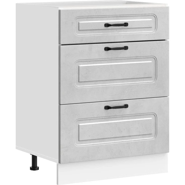 vidaXL Küchenunterschrank Kalmar Betongrau Holzwerkstoff 854283 – Bild 6