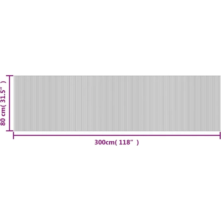 vidaXL Teppich Rechteckig Dunkelbraun 80x300 cm Bambus 376785 – Bild 8