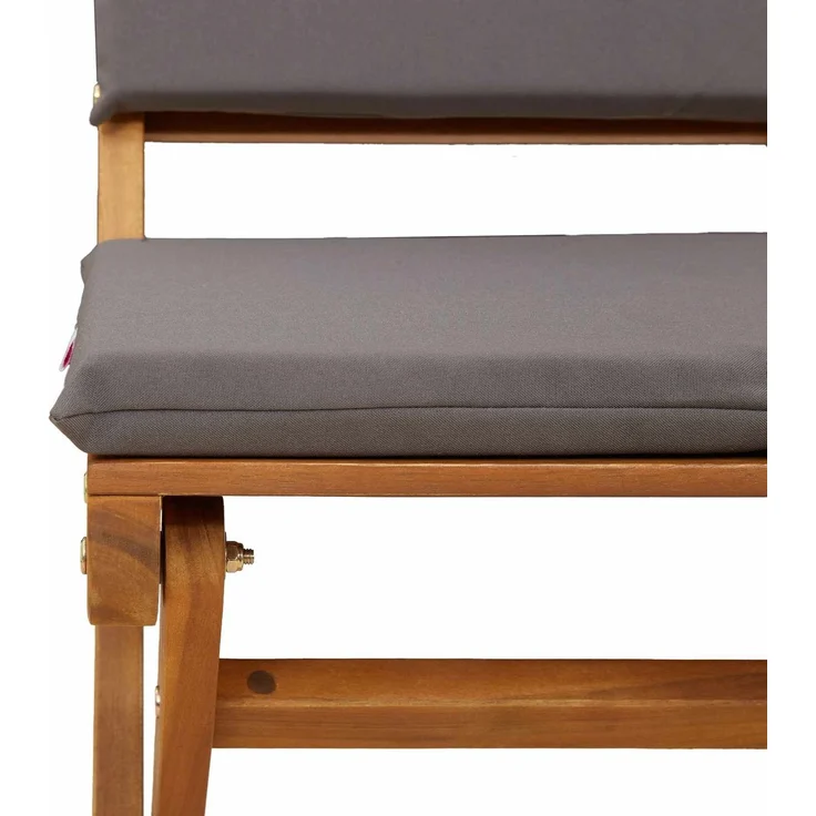 vidaXL Außen Bistro-Stühle mit Kissen 8 pcs Dunkelgrau 38 x 46 x 85 cm 3416296 – Bild 9