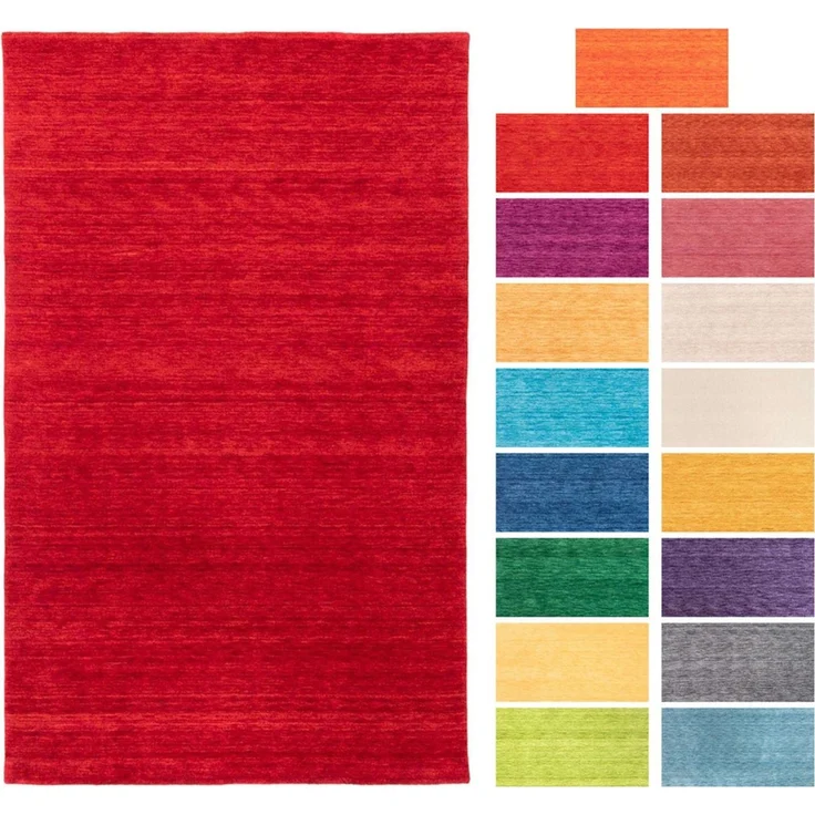 Gabbeh Teppich - Softy - Uni 90 x 60 cm - caramel – Bild 6