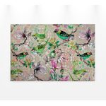 Leinwandbild Vögel Mosaik Rosa Grün 90x60 DD120353 Keilrahmen Wandbild Leinwand