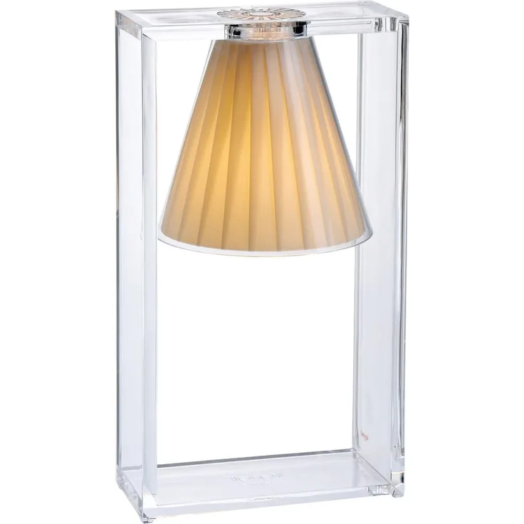 Kartell Light-Air, Tischleuchte, Glasklar/ Beige