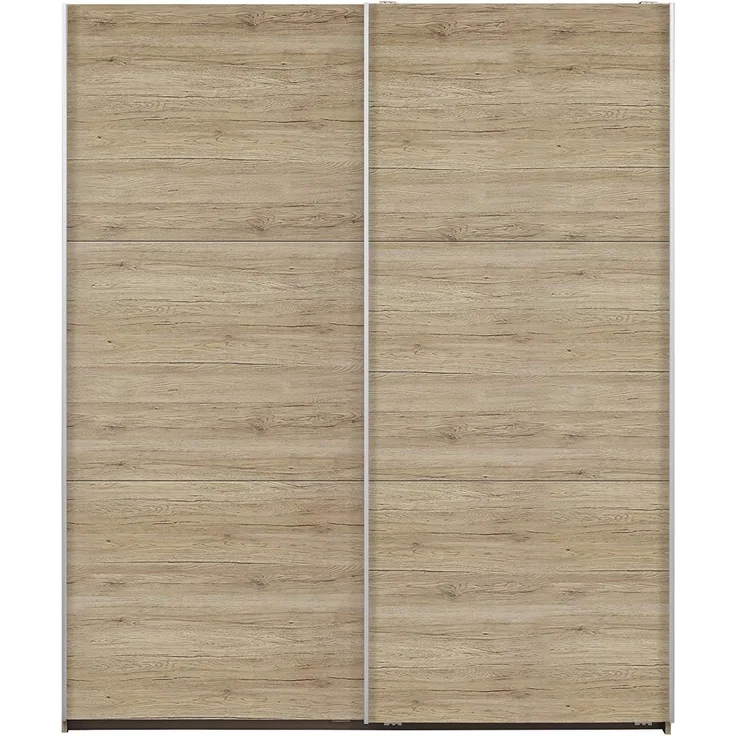 Rauch Möbel Santiago Schwebetürenschrank, Holz, Eiche Sanremo hell, BxHxT: 175 x 210 x 59 cm