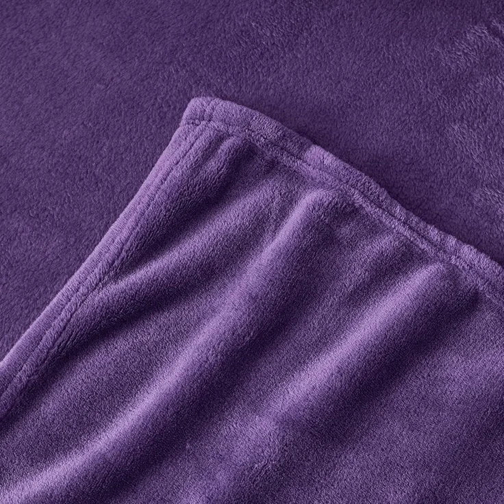 Kuscheldecke Fleecedecke Flauschig Violett 130 x 150 cm Lilafarbig – Bild 6