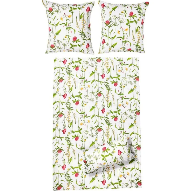Erwin Müller Bettwäsche Bettwäsche, Seersucker, 2 teilig, Perkal-Seersucker Blumen – Bild 1