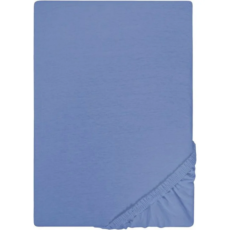 Castell Jersey-Stretch-Spannbetttuch, Ozeanblau, 1x 140x200 cm - 160x200 cm, 140x200 cm – Bild 4