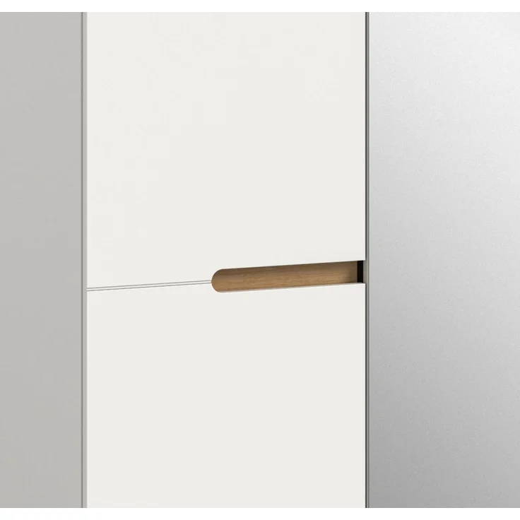 Garderobenschrank / Schuhschrank Cooper in weiß und Eiche 65 cm – Bild 3