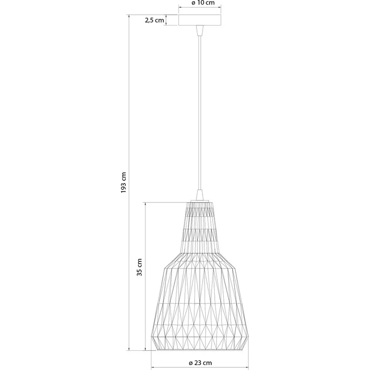LED Hängelampe einflammig, Kristallglas Grau facettiert, Ø 23cm – Bild 7
