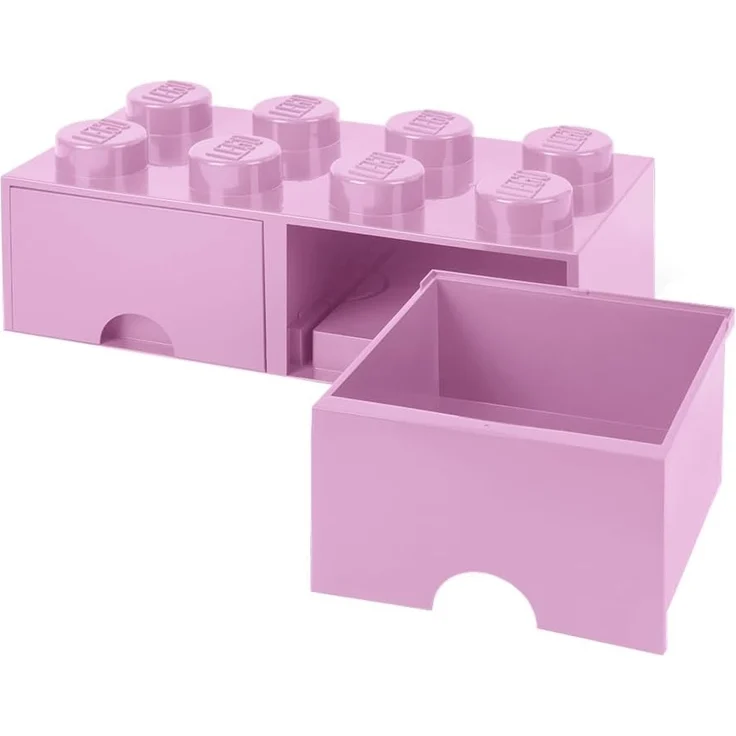Lego 'Storage Brick 8' Aufbewahrungsbox rosa mit 2 Schubladen – Bild 4
