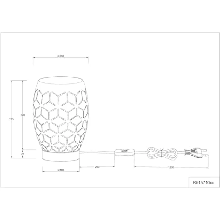 lightling Tischleuchte Bill, ohne Leuchtmittel, Schnurschalter, IP20 Indoor – Bild 8