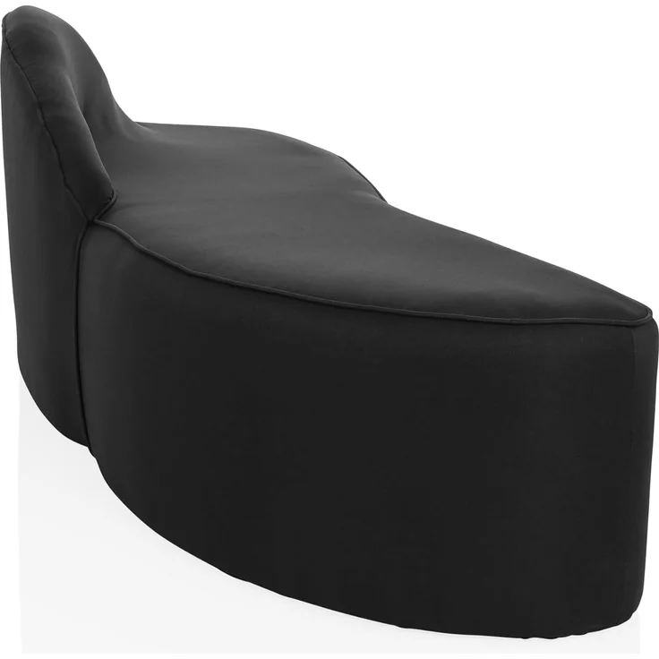 hjh OFFICE Modernes Loungesofa Baracoa Chaiselongue rechtsseitig, Couch Relaxliege gepolstert, Stoffbezug Schwarz – Bild 5