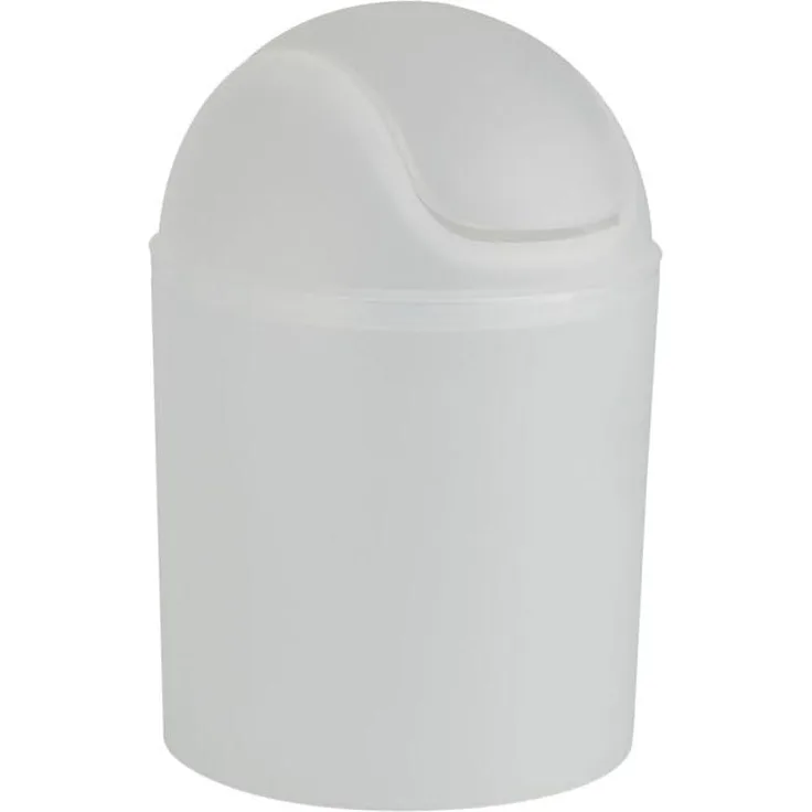 WENKO Arktis Schwingdeckeleimer Weiß 1,5 Liter