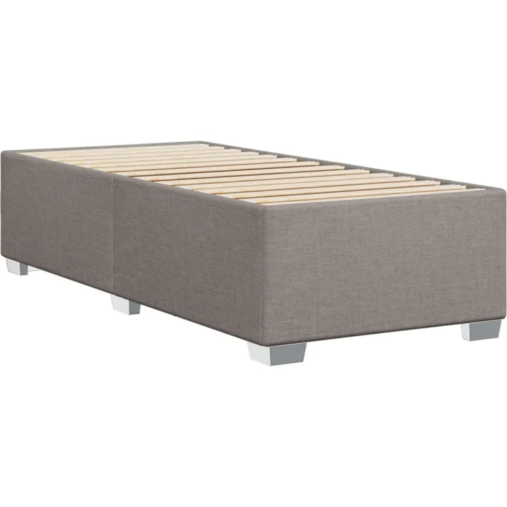 vidaXL Bettgestell ohne Matratze Taupe 90x190 cm Stoff 3284440 – Bild 6